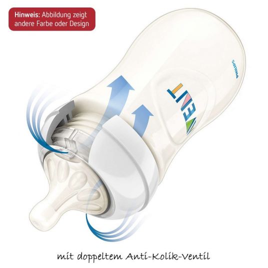 Philips Avent Glas-Flasche Naturnah 240 ml SCF673/17 - Silikon 2 Loch