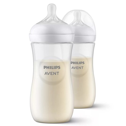 Philips Avent PP bottle 2-pack Natural Response 330ml + silicone teat 3M+