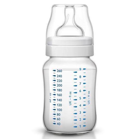 Philips Avent PP-bottle 3-pack Classic+ 260 ml - Silicone 2 hole - SCF563/37