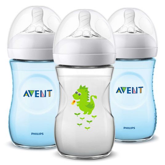 Philips Avent PP-Flasche 3er Pack Natural 260 ml - Magic Blue
