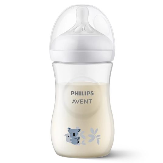 Philips Avent PP-Flasche Natural Response 260ml + Silikon-Sauger 1M+ - Koala