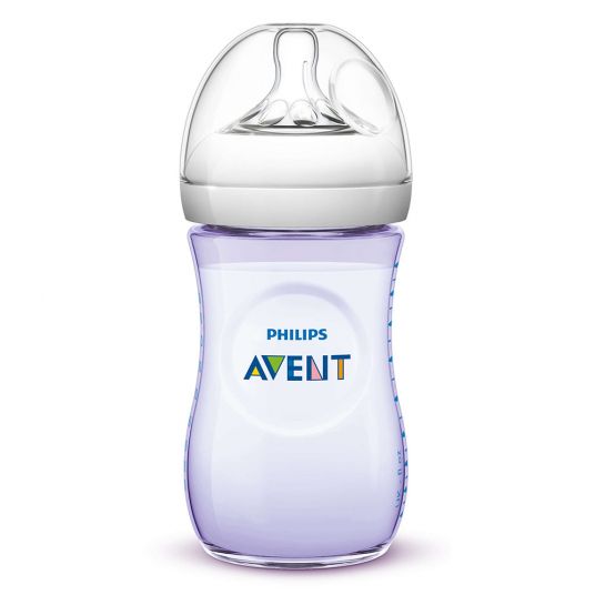 Philips Avent PP bottle Naturnah 260ml - Silicone 2 hole - SCF693/14 - Natural Purple