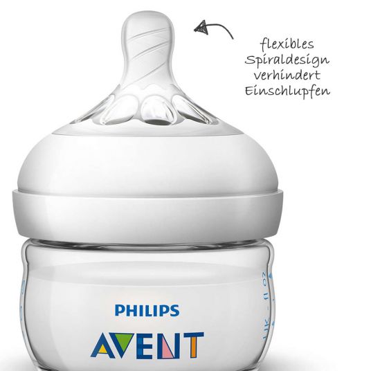 Philips Avent PP-Flasche Naturnah 60 ml - Silikon Gr. 0 Newborn - SCF039/17