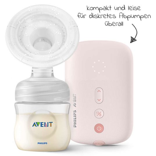 Philips Avent Premium Breastfeeding Set Deluxe 74 pcs - electric breast pump + 5 PP bottles + 5 reusable cups + 60 nursing pads + 3 gauze cloths