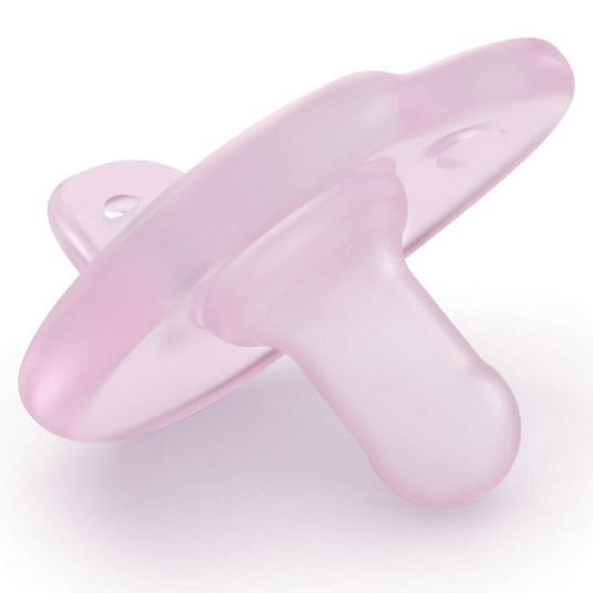 Philips Avent Pacifier 2 Pack Curved Soothie - Silicone 0-6 M - SCF099/22 - Pink