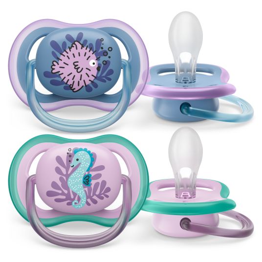 Philips Avent Pacifier 2-pack Ultra Air 6-18 M - Pufferfish / Seahorse