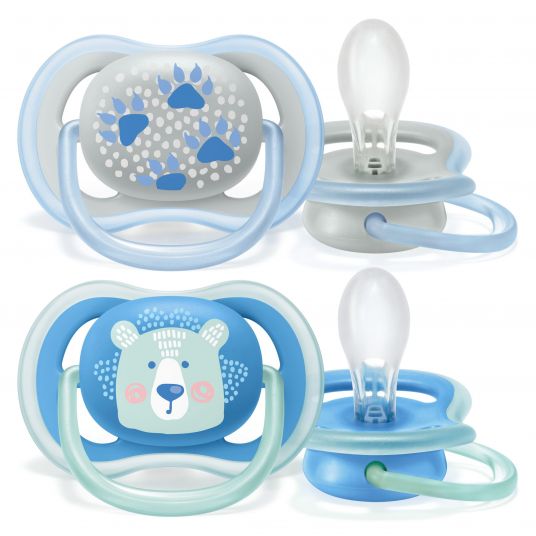Philips Avent Pacifier 2-pack Ultra Air 6-18 M - SCF085/03 - Bear Paws