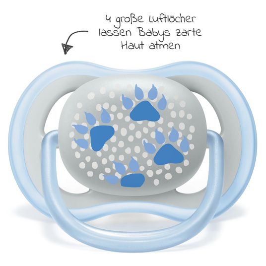 Philips Avent Pacifier 2-pack Ultra Air 6-18 M - SCF085/03 - Bear Paws
