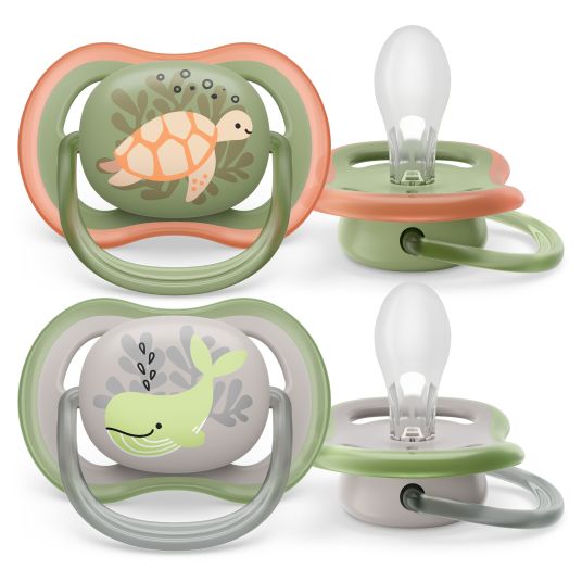 Philips Avent Pacifier 2-pack Ultra Air 6-18 M - Turtle / Whale
