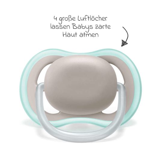 Philips Avent Pacifier 2-pack Ultra Air from 18 M - Beige / Dawn
