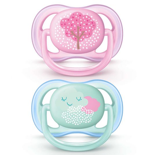 Philips Avent Pacifier 2 Pack Ultra Air - Silicone 0-6 M - Tree Clouds