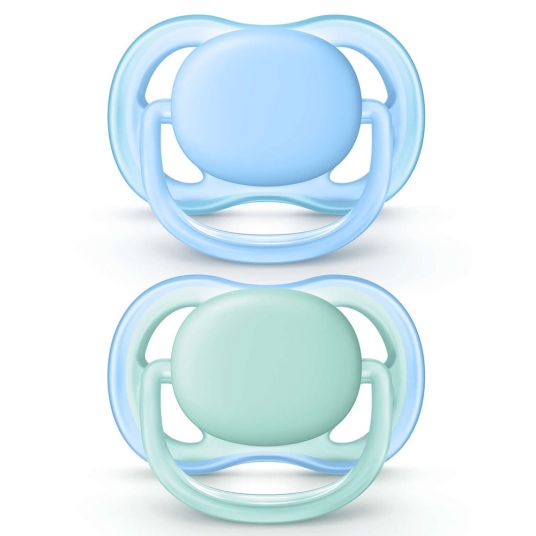 Philips Avent Pacifier 2 Pack Ultra Air - Silicone 0-6 M - Blue Turquoise