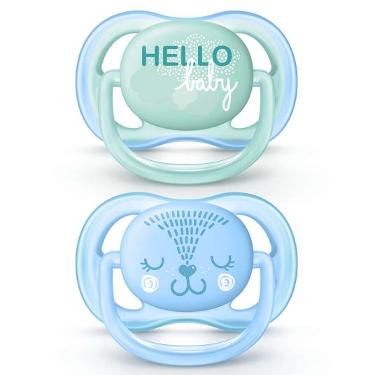 Philips Avent Pacifier 2 Pack Ultra Air - Silicone 0-6 M - Hello Baby