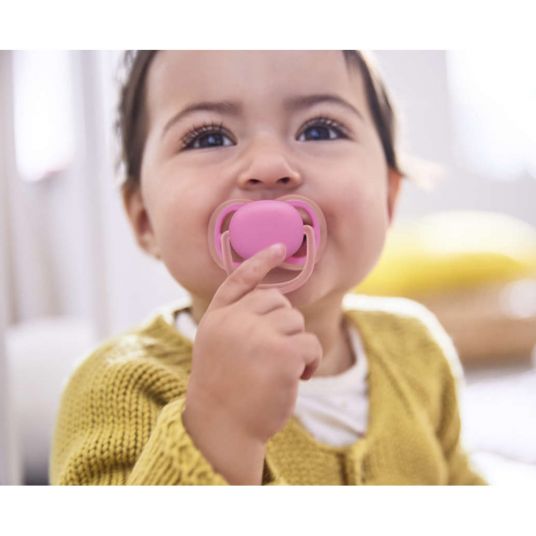 Philips Avent Pacifier 2 Pack Ultra Air - Silicone 6-18 M - Pink Apricot