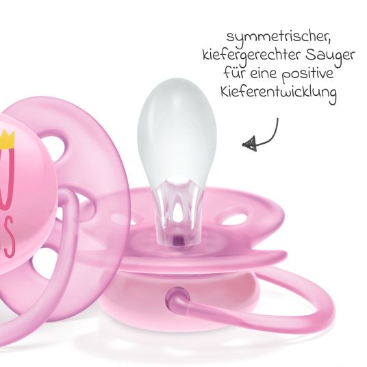 Philips Avent Pacifier 2-pack Ultra Soft 6-18 M - Hello / Swan