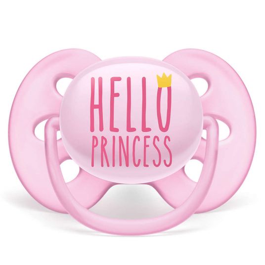 Philips Avent Pacifier Ultra Soft - Silicone 6-18 M - Hello Princess