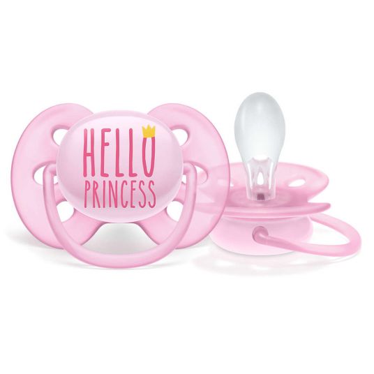 Philips Avent Pacifier Ultra Soft - Silicone 6-18 M - Hello Princess