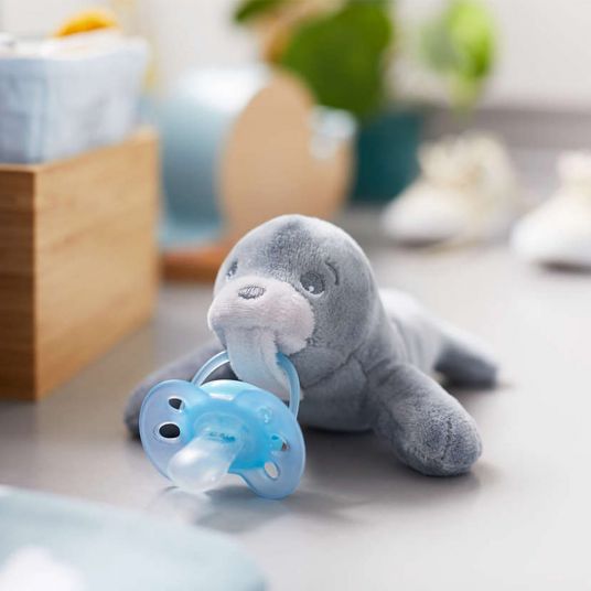 Philips Avent Pacifier animal Snuggle seal + pacifier Ultra Soft - silicone 0-6 M - SCF348/14