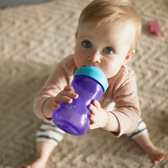 Philips Avent My Grippy sippy cup - with soft spout - SCF802/02 - Purple Blue