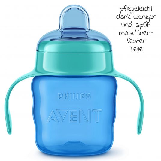Philips Avent Trinklernbecher / Schnabelbecher mit weichem Silikon-Schnabel 200 ml - Grün/Blau