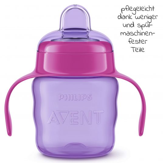 Philips Avent Trinklernbecher / Schnabelbecher mit weichem Silikon-Schnabel 200 ml - Pink/Lila
