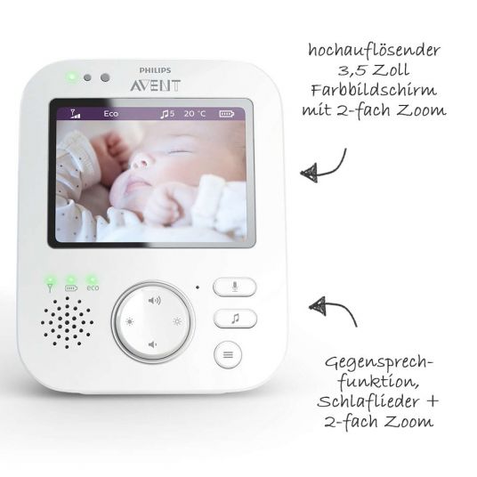 Philips Avent Video-Babyphone digital 3,5 Zoll - SCD630/26