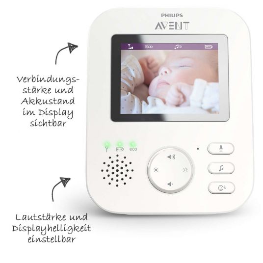 Philips Avent Video-Babyphone mit Kamera - digital 2,7 Zoll - SCD831/26