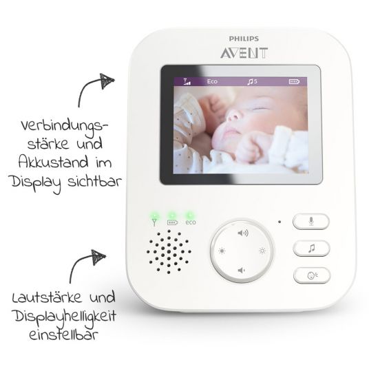 Philips Avent Video-Babyphone mit Kamera - digital 2,7 Zoll - SCD835/26