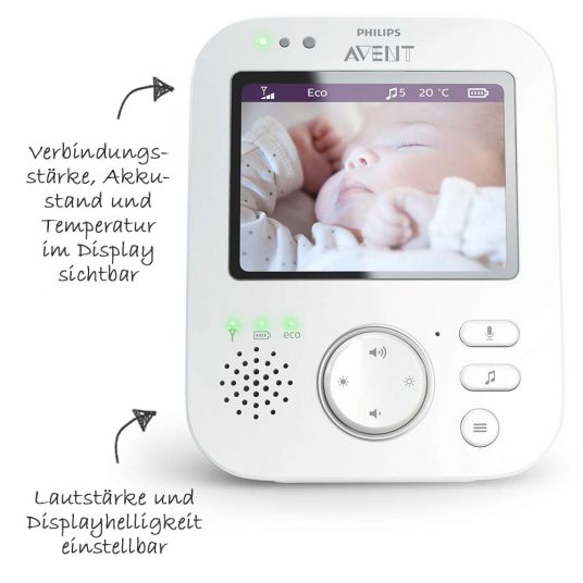 Philips Avent Video baby monitor with camera - digital 3.5 inch - SCD841/26