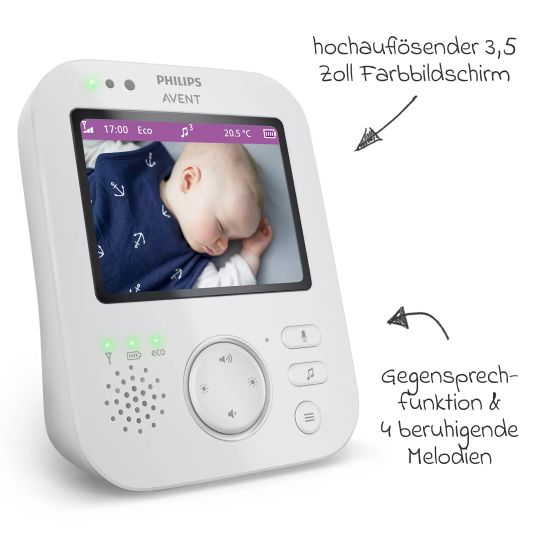 Philips Avent Video baby monitor Premium SCD892/26 - inclusa borsa da viaggio