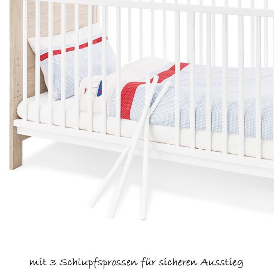 Pinolino Kinderzimmer Bolero mit 2-türigem Schrank, Bett, breiter Wickelkommode