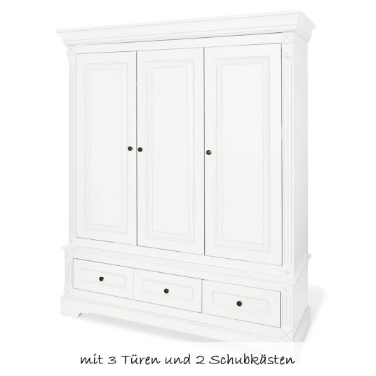 Pinolino Children's room Emilia with extra wide changing table and 3-door wardrobe