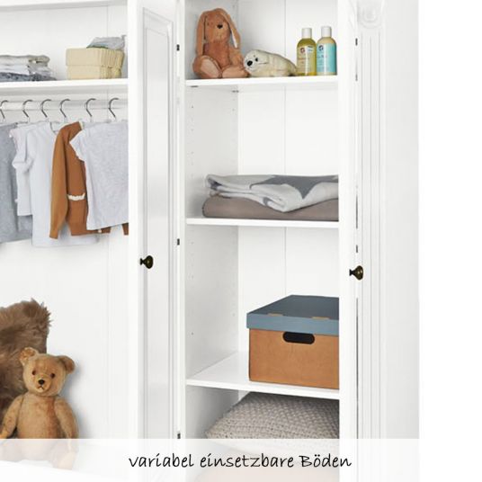 Pinolino Children's room Emilia with extra wide changing table and 3-door wardrobe