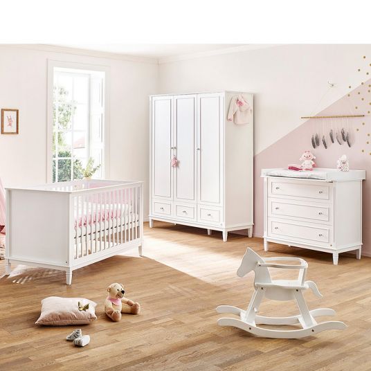Pinolino Hope nursery with 3-door wardrobe, bed, wide changing unit