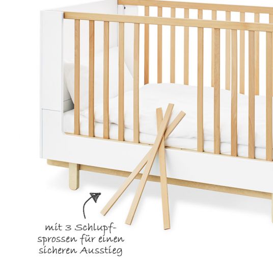 Pinolino Sparset Kinderzimmer Boks mit Bett und breiter Wickelkommode
