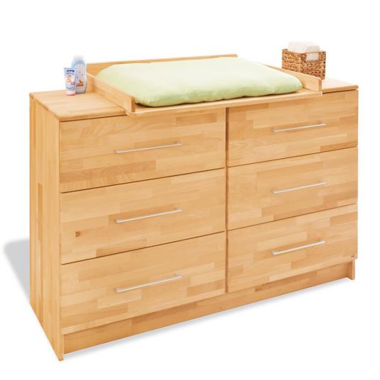 Pinolino Changing table Natura extra wide - solid beech
