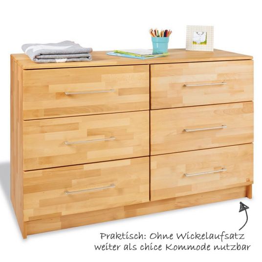 Pinolino Changing table Natura extra wide - solid beech