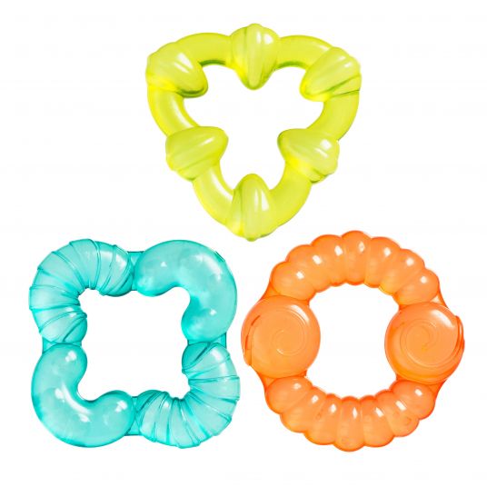 playgro Set di 3 anelli per la dentizione Bumpy Gumbs - riempito d'acqua