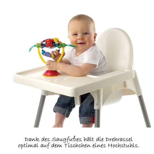 playgro Hochstuhl-Spielzeug mit Saugfuß - Drehrassel