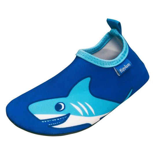Playshoes Aqua-Slipper - Hai Blau - Gr. 18/19