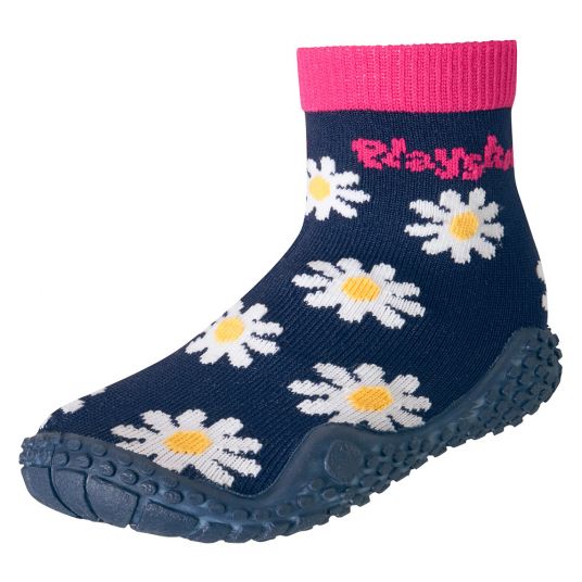 Playshoes Aqua-Socke - Margerite Dunkelblau - Gr. 18/19