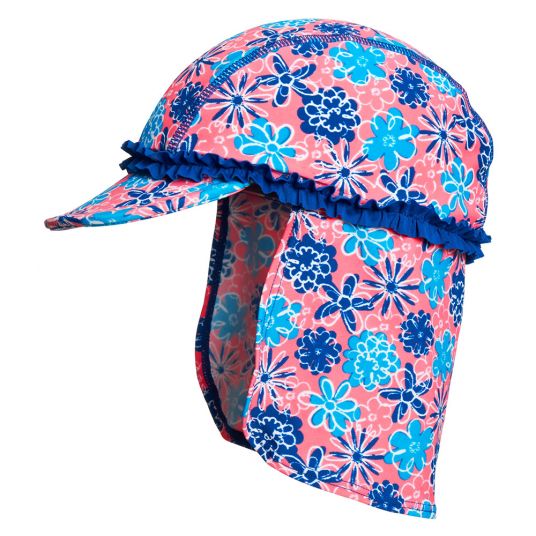 Playshoes Bathing cap with neck protection - violet blue - size 49