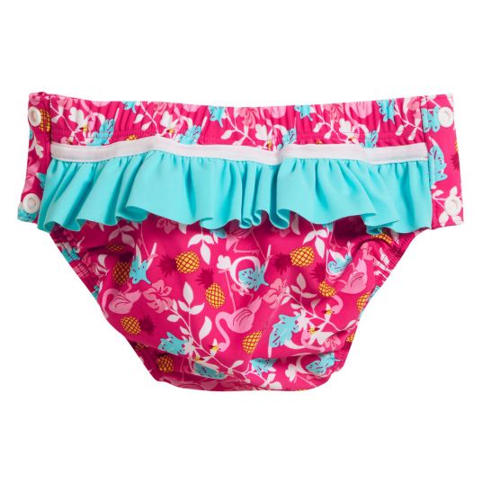 Playshoes Swim diaper pants with snaps - Flamingo Turquoise Pink - size 62/68
