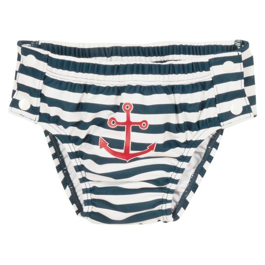 Playshoes Swim diaper pants with snaps - Maritime Navy White - size 62/68