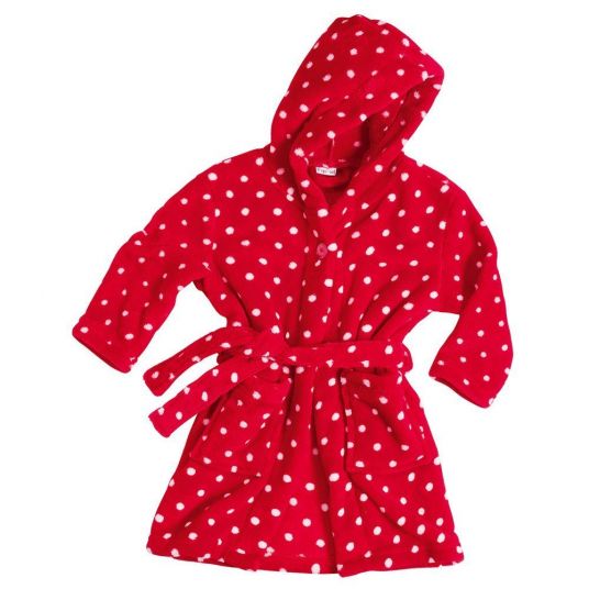 Playshoes Bathrobe dots - Red - Size 74 / 80