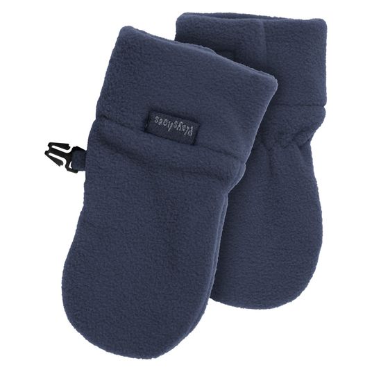 Playshoes Fleece gloves without thumb - dark blue - size 0-6 months