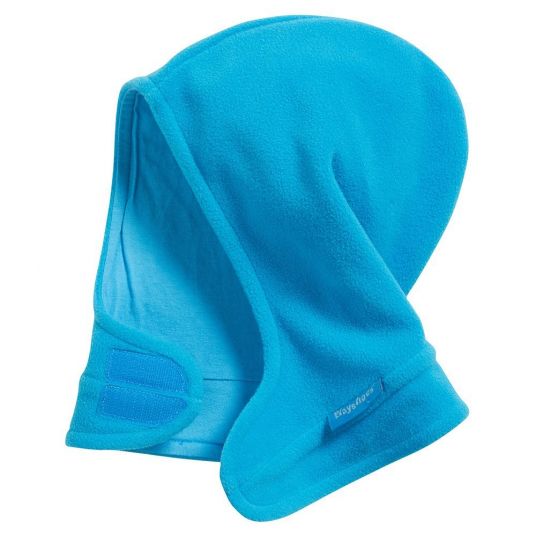 Playshoes Cappello sciarpa in pile con velcro - Blu acqua - Taglia 51 / 53