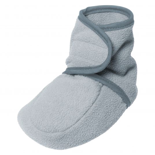 Playshoes Fleece shoe with Velcro - Grey - Size 18 / 19