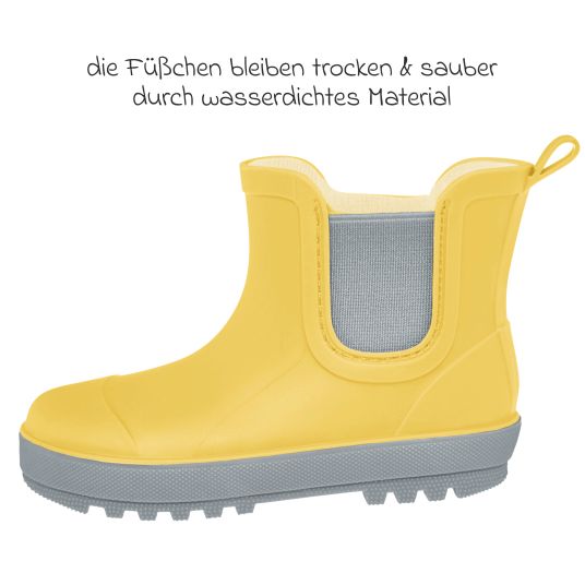 Playshoes Gummistiefel Halbhoch - Gelb - Gr. 23