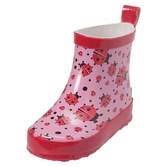 Playshoes Rubber Boots Half High - Ladybug Pink - Size 23